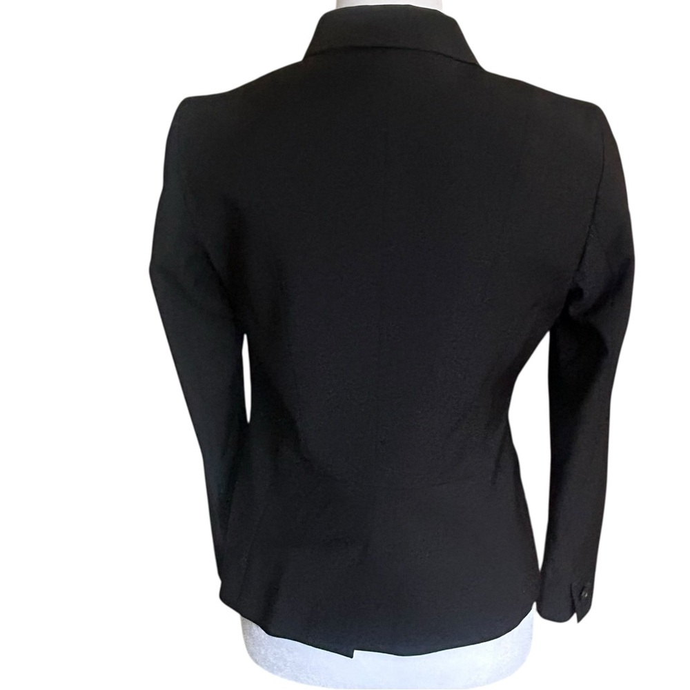 Talbots Black Single Button Cropped Wool Blazer S… - image 5